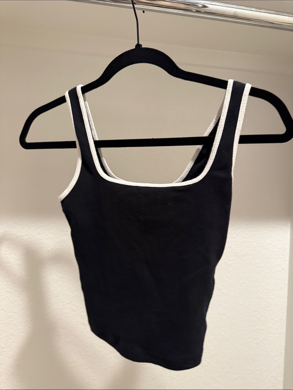 Abercrombie & Fitch Black Tank Top with White Trim